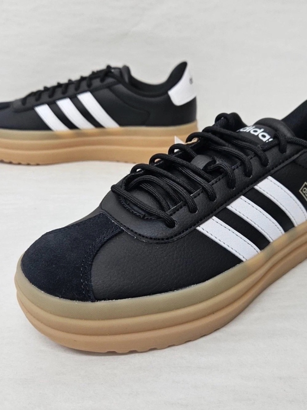 Adidas VL Court Bold Women’s Black/White Gum Sneakers - Picture 6 of 8